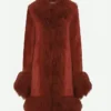 Taylor Swift Chiefs Game Red Fur Coat