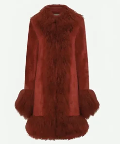 Taylor Swift Chiefs Game Red Fur Coat