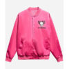 The Hart Foundation Pink Satin Varsity Jacket