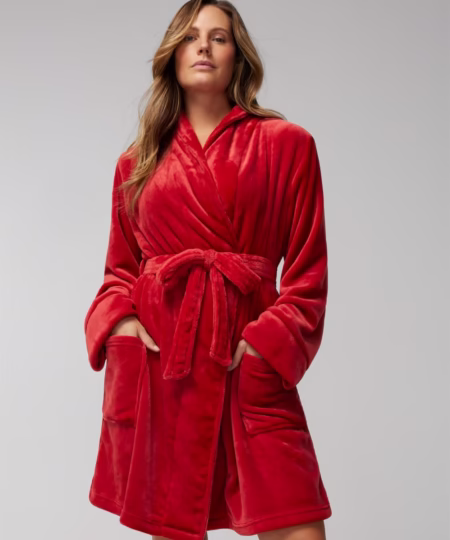 Short Wool Red Robe