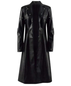 Battle Angel Black Leather Coat