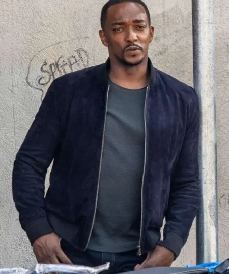 Sam Wilson Captain America Brave New World Blue Bomber Jacket