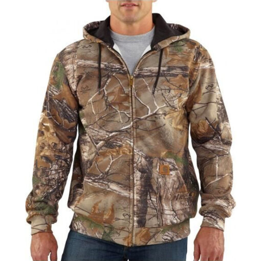 Carhartt camo zip up sweatshirt