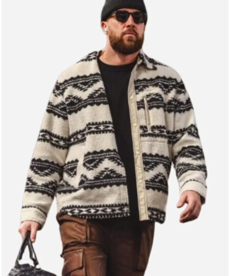 Chiefs vs Broncos Travis Kelce Patterned Jacket