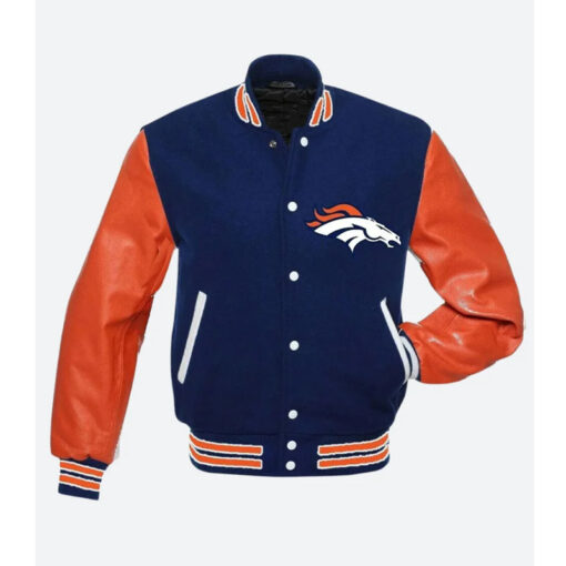 Denver Broncos Blue Varsity Jacket