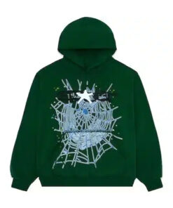 Hunter Green Sp5der Web Hoodie