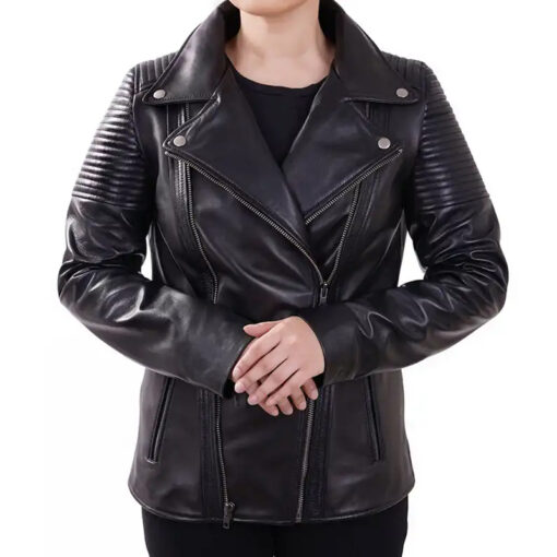 Isabella Women Black Moto Jacket