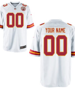 Kansas City Chiefs Nike White Game Road Custom Jersey