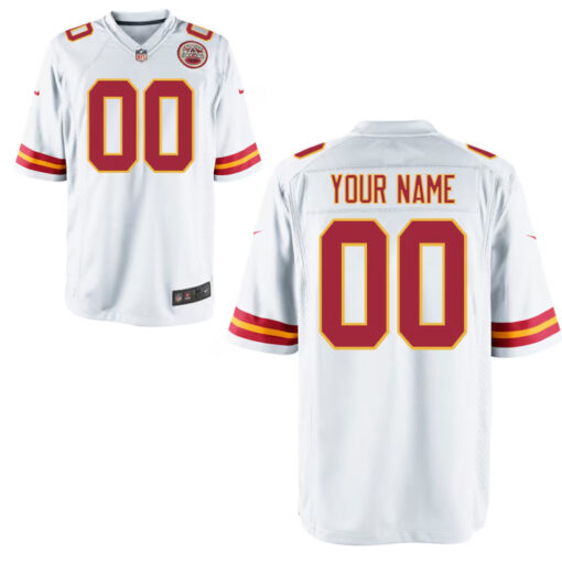 Kansas City Chiefs Nike White Game Road Custom Jersey