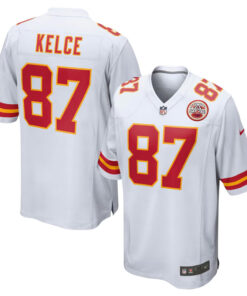 Travis Kelce Kansas City Chiefs Nike White Road Game Jersey