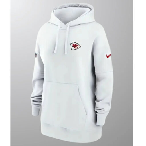 Kansas City Chiefs Sideline Club White Hoodie