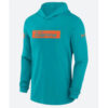 Miami Dolphins Sideline Blue Hoodie