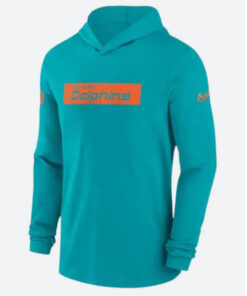 Miami Dolphins Sideline Blue Hoodie