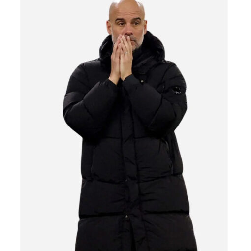 Pep Guardiola Black Puffer Coat