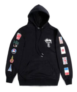 Stussy World Flags Black Hoodie