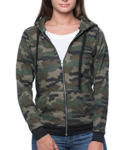 Unisex Camo Fleece Full-Zip Hoodie