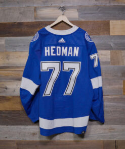 Victor Hedman #77 Game-Worn Lightning Playoff Jersey