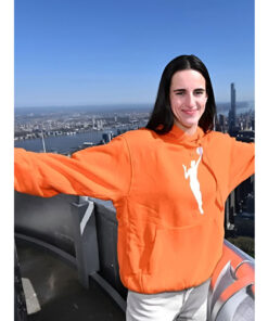 WNBA Caitlin Clark Empire State Building Orange Hoodie