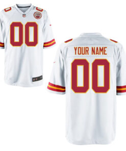 Youth Kansas City Chiefs Custom Road Game Jersey