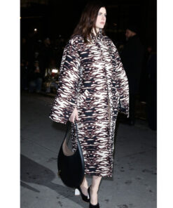 Alexandra Daddario Tory Burch NYFW Coat