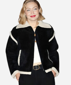 Gigi Hadid Guest in Residence Black Bomber Jacket