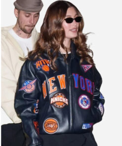 Hailey Bieber New York Knicks Jacket