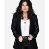 Idina Menzel The Tonight Show Black Leather Blazer