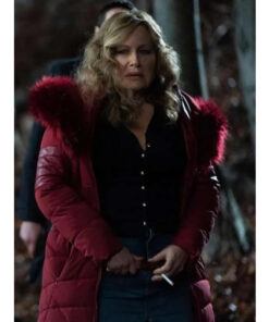 Jennifer Coolidge Red Puffer Jacket