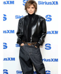 Lisa Rinna Leather Bomber Jacket