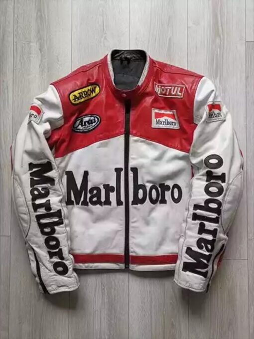 Marlboro Vintage Leather Biker Jacket