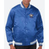 NBA All-Star Game Starter Royal Blue Satin Varsity Jacket