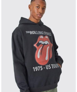 Oversized Rolling Stones Tour License Hoodie