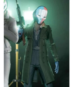 Joy Payday 3 Video Game 2023 Green Trench Coat