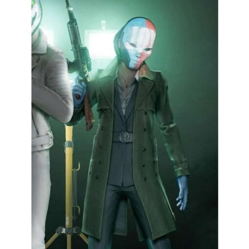 Joy Payday 3 Video Game 2023 Green Trench Coat