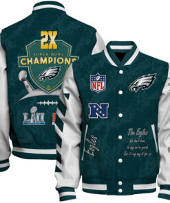 Philadelphia Eagles 2X Super Bowl LIX Champions Winning Jacket