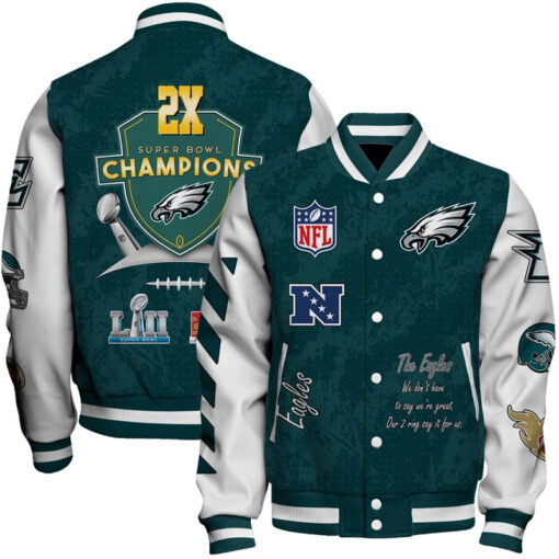 Philadelphia Eagles 2X Super Bowl LIX Champions Winning Jacket