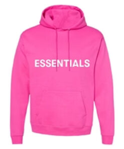 Pink Essentials Hoodie For Unisex