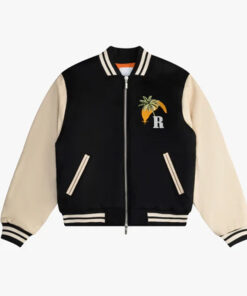 Rhude Gp Black Varsity Jacket For Unisex