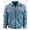 Rodeo Vegas Blue Leather Jacket