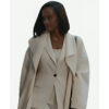 Skye P. Marshall Matlock White Draped Coat