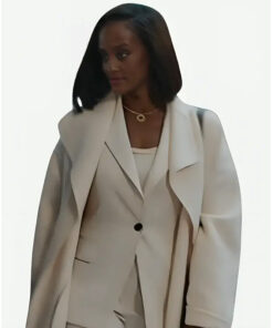 Skye P. Marshall Matlock White Draped Coat