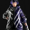 Tekken-8-Reina-Mishima-Purple-and-Black-Hooded-Bomber-Jacket