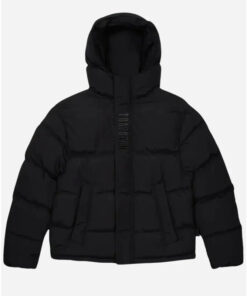 Trapstar Black Puffer Hooded Jacket For Unisex