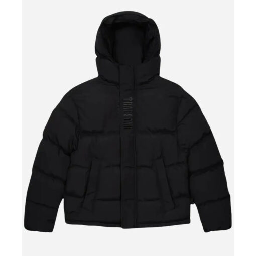 Trapstar Black Puffer Hooded Jacket For Unisex