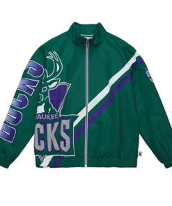 W.Clark NBA Team Milwaukee Bucks Jacket