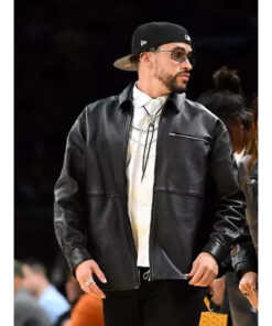 Bad Bunny Lakers Game Leather Jacket