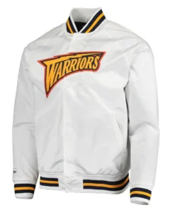 Golden State Warriors Bomber White Jacket