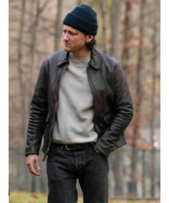 Lewis Pullman Riff Raff Dark Brown Leather Jacket