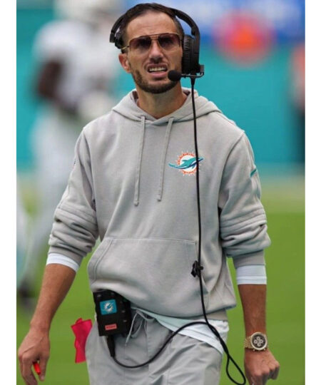 Miami Dolphins Mike McDaniel Grey Hoodie