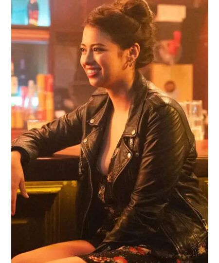 Novocaine Amber Midthunder Black Biker Jacket